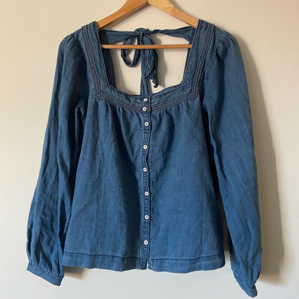 Anthropologie Pilcro Denim Blouse XS